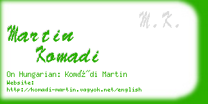 martin komadi business card